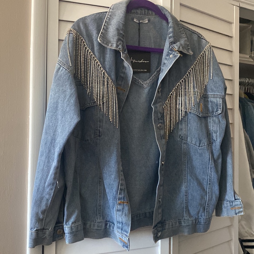NTW Starlow rhinestone fringe jacket